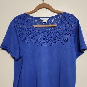 C. Wonder Embellished Short Sleeve Blouse